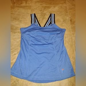 Fila performance/tennis tank top with built in shelf bra, M 10/12